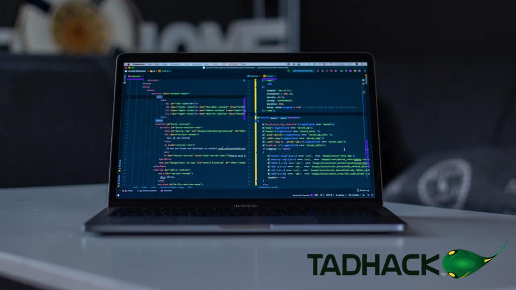 TADHACK - Laptop Computer Screen with IDE